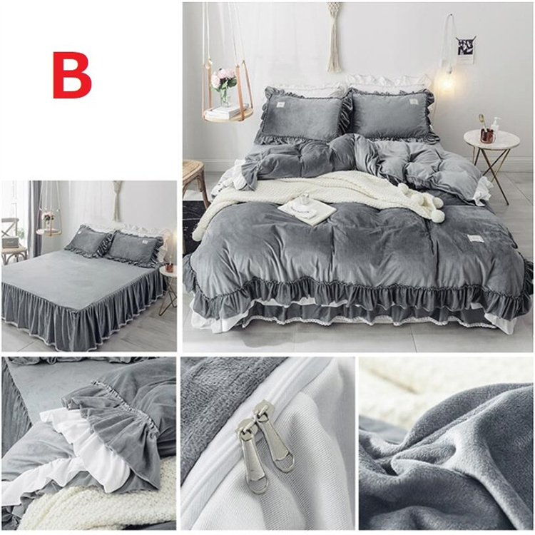 高級感デザイン 上品 男女兼用 4点セット セミダブル ふとんカバー