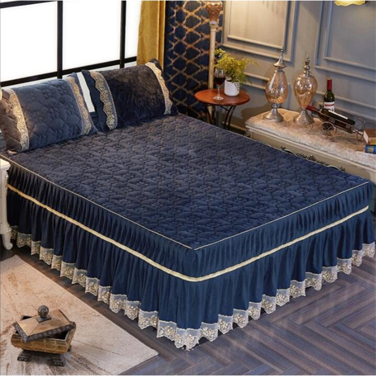 ☆激レア　ラルフローレン　ベッドスカート　ダブルベッド　青小花柄　シーツ☆ qj4377-01.jpg