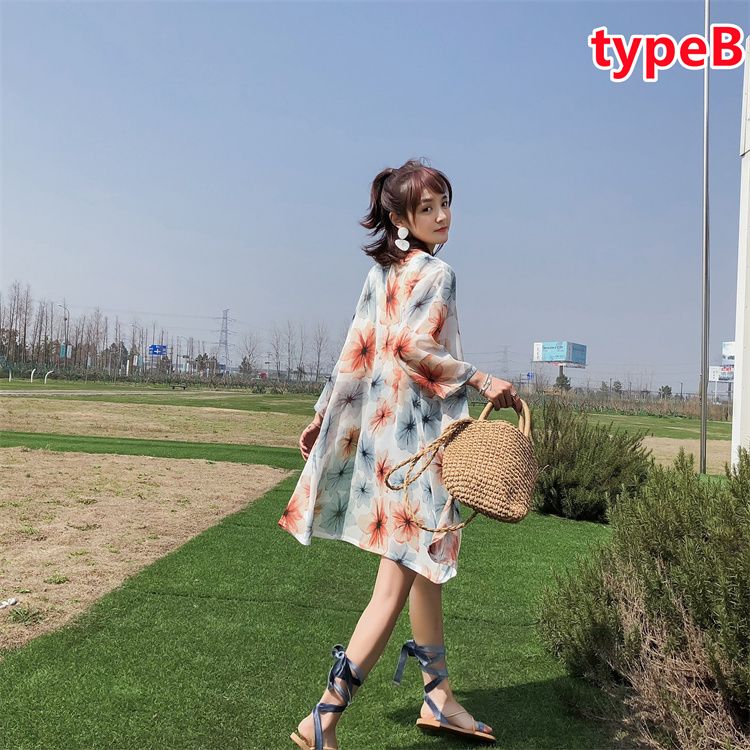 オッズオン　オッズオネスト　ロングカーディガン　花柄　綺麗　春　夏　美しい ロングカーディガン シフォン 薄手 シースルー 七分袖 ゆったり