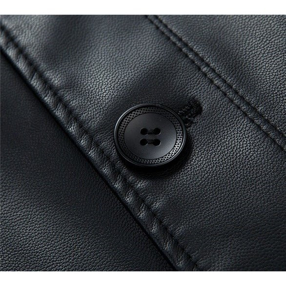 裏ボア トレンチコート メンズ 革 2枚襟 ジャケット 通勤 レザー