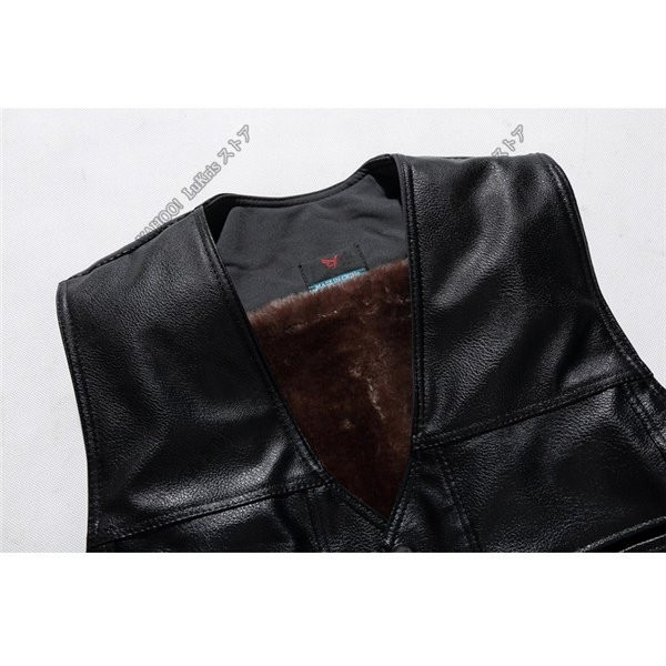 【美品】Vin ボアレザージャケット　ショート丈ベスト ブラック 美品】Vin ボアレザージャケット ショート丈ベスト ブラック 美