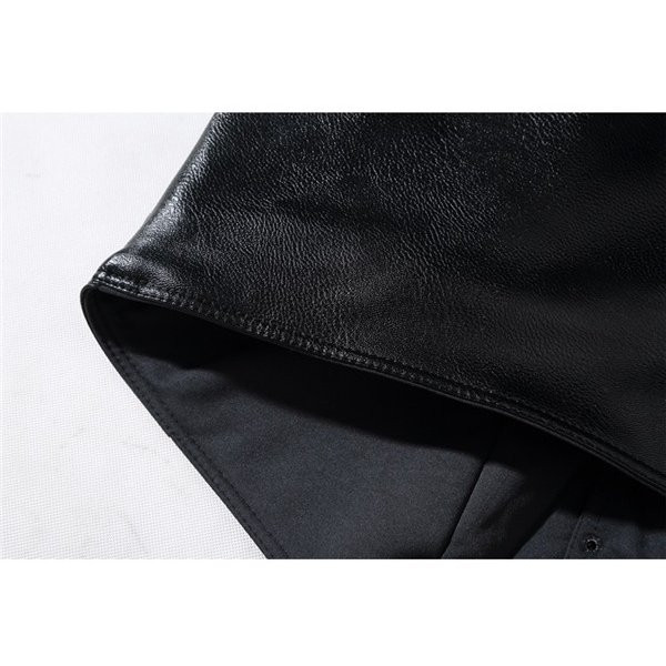 レザーベストジャケット 裏ボア 2color BASICKS(ベイシックス) 25SS Patted Faux Leathe フェイクレザー
