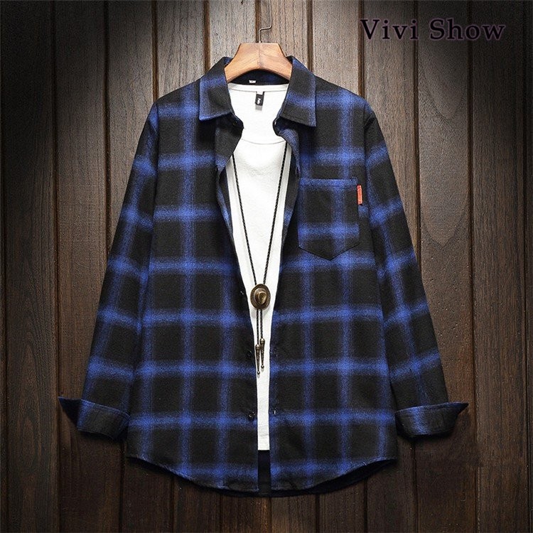 ネルシャツ メンズシャツ 長袖シャツ カジュアルシャツ メンズ 開襟