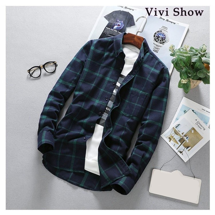【限定品】 ネルシャツ メンズ スリムシャツ 長袖シャツ カジュアルシャツ 服&ファッション小物