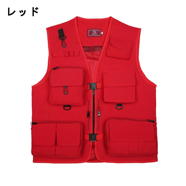 ベスト メンズ 多機能ベスト フィッシングジャケット 春夏 お釣りベスト メッシュ 作業服 カメラマン 登山 ミリタリー 撮影用 通気 防水 速乾 アウトドア 父の日｜vivishow777｜03