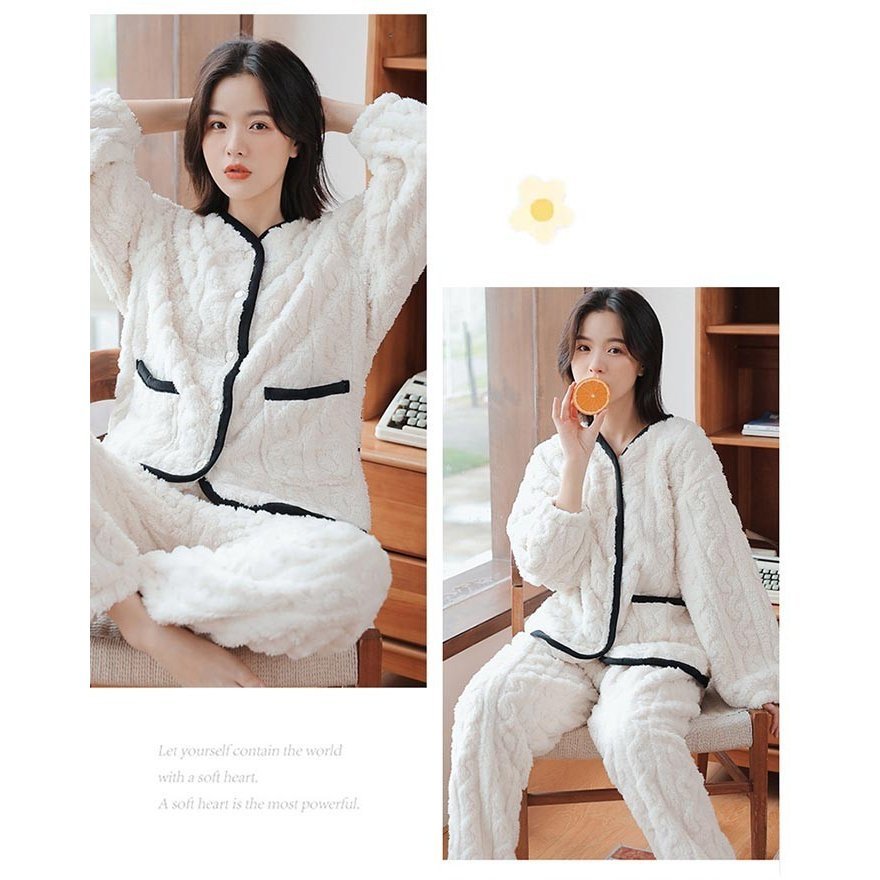 ルームウェア パジャマ 長袖 もこもこ レディース かわいい あったかい