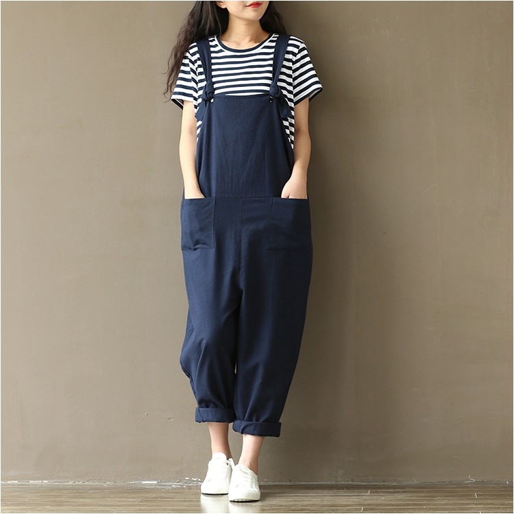 レディース ゆるサロペット 森ガール サルエル オールインワン