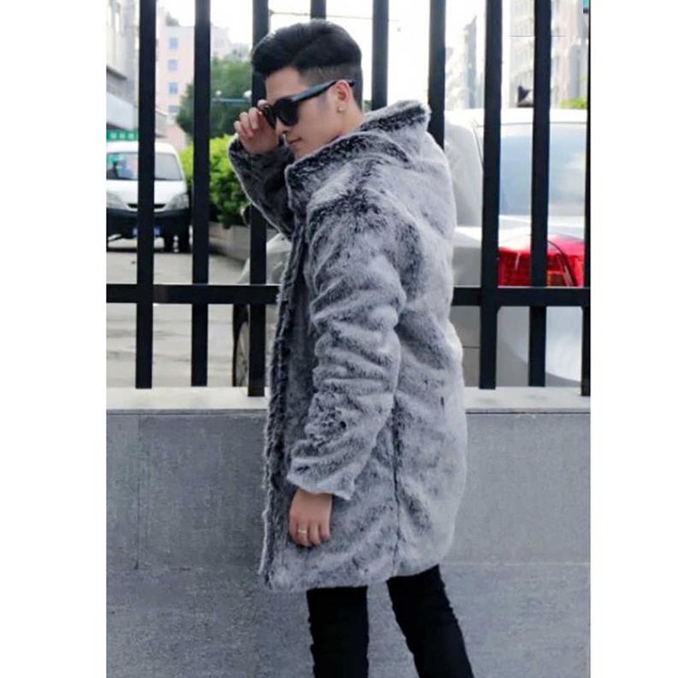 毛皮コート メンズ 大きいサイズ ロング丈 ファーコート 防寒 あったか