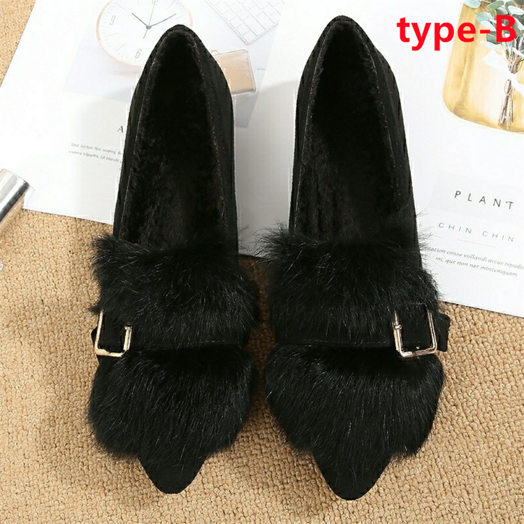 パンプス フェイクーファー レディース スニーカー フラットシューズ