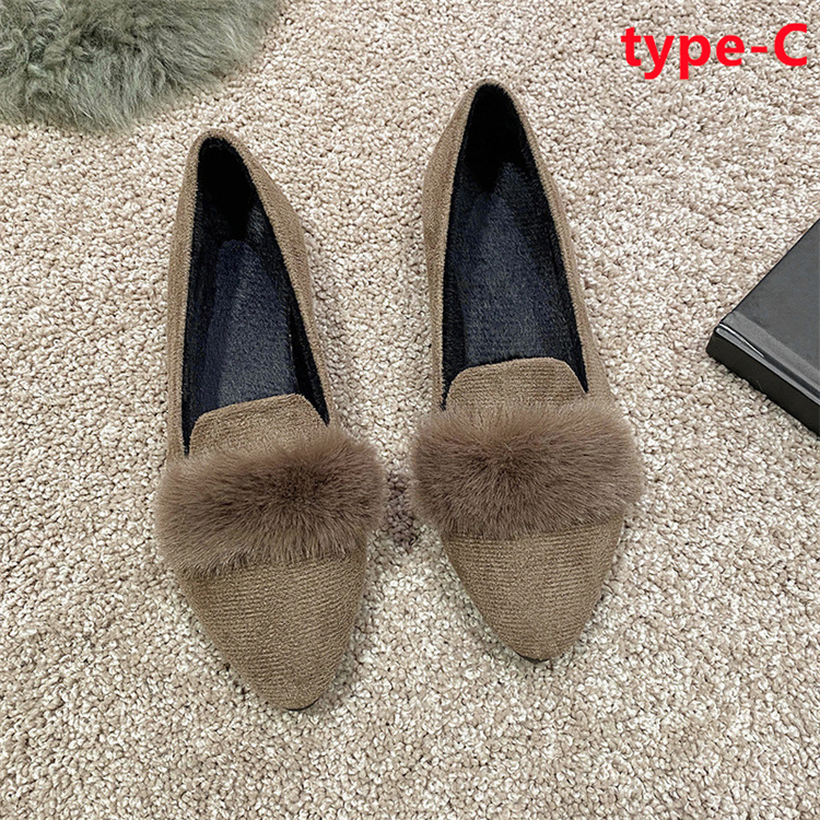 パンプス フェイクーファー レディース スニーカー フラットシューズ