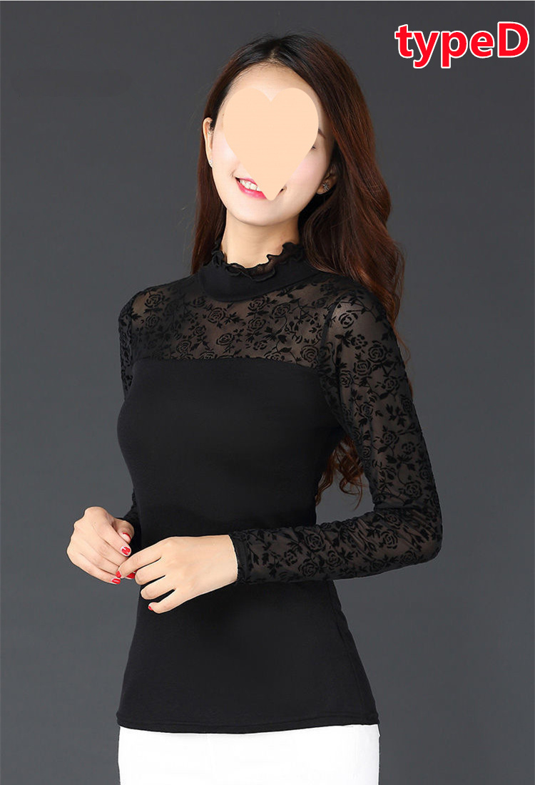 レコパン　黒　ブラック　V衿　長袖　Tシャツ　インナー　レーヨン　レディース　M カットソー ランダムテレコ 長袖 ブラック レディース(M