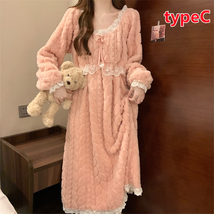 マキシ丈ルームワンピース【M-3L】ルームウェア ワンピース パジャマ