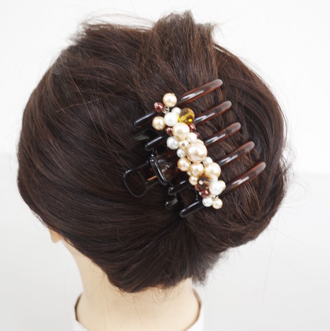 ヘアクリップ パール サイド バンスクリップ くまで ヘアアクセサリー ディノ :342041:ViViVa Beauty and Accessory  - 通販 - Yahoo!ショッピング