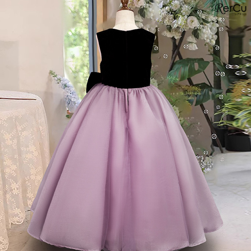 RerCu 子供ドレス 子供 こども 発表会 結婚式 フラワーガール ロング