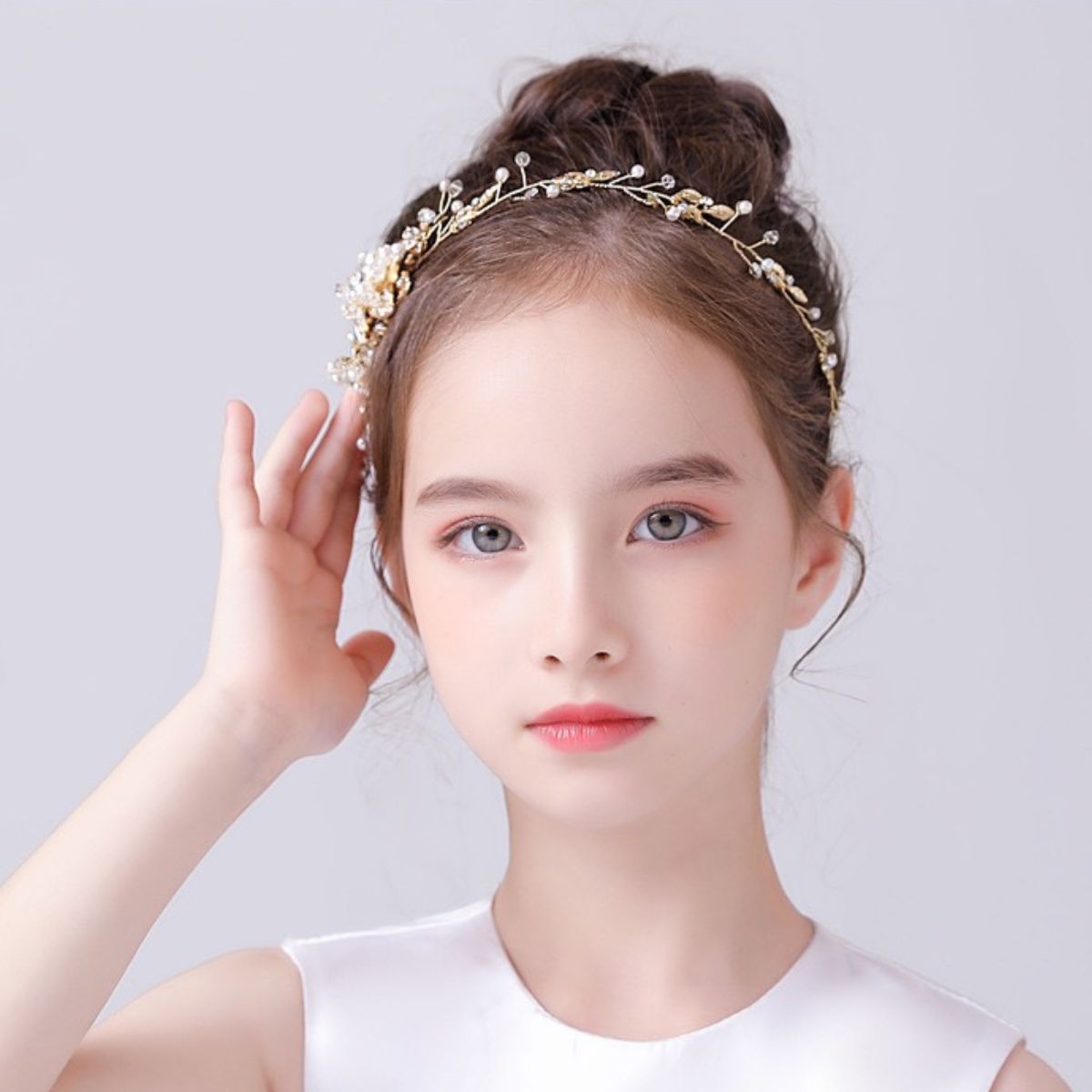 子供髪飾り 発表会 ヘアアクセサリ 子供ドレス 真珠  髪飾り キッズ パール カチューシャ 花 発表会 結婚式 七五三 ピアノ フラワーガール ポイント利用 | RerCu | 05