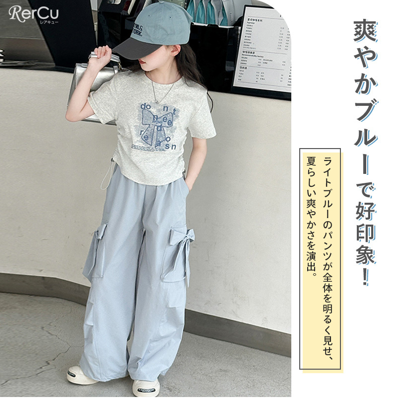 子供服 女の子 140cm まとめ売り服32点+帽子2点セット RerCu ガールズ セットアップ 女の子 Tシャツ 半袖 パンツ トップス