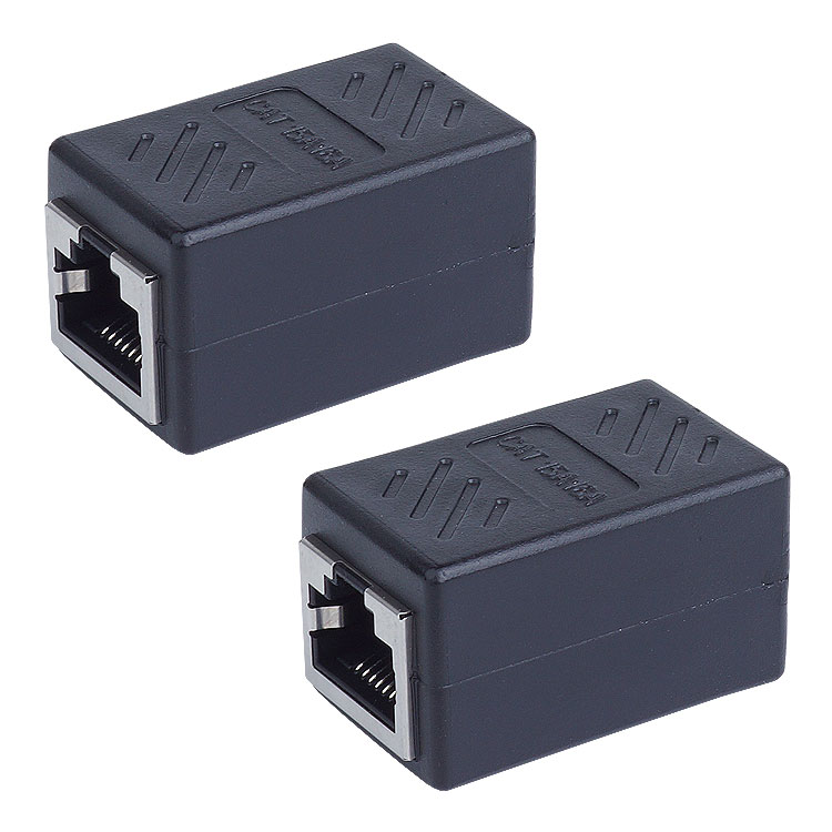 LANケーブル 延長コネクタ 2個セット RJ45 中継コネクタ CAT5