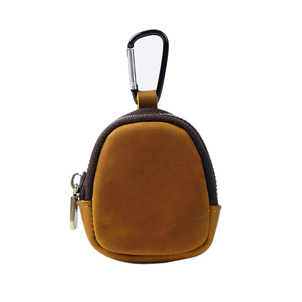 カラビナ付き ミニポーチ 本革 牛革 ポーチ おしゃれ 高級感 軽量