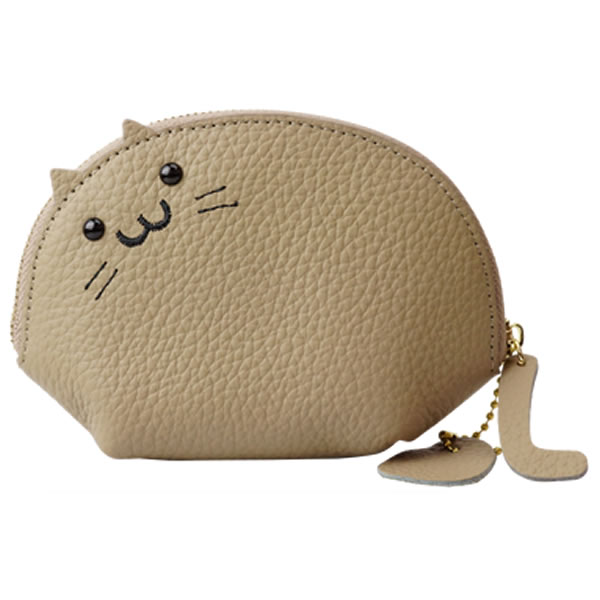 猫 ポーチ キーリング付き マルチ かわいい ポケット付き しっぽ