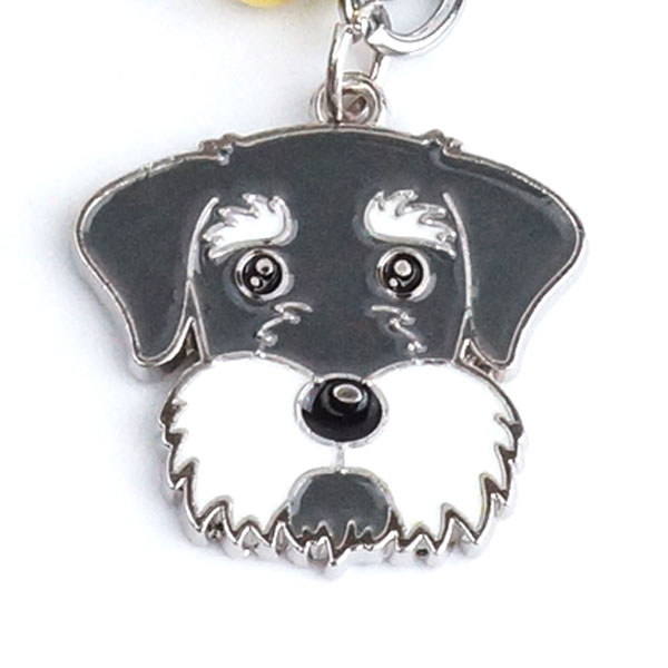 犬 キーホルダー 鈴 リング ドッグ シュナウザー ポメラニアン