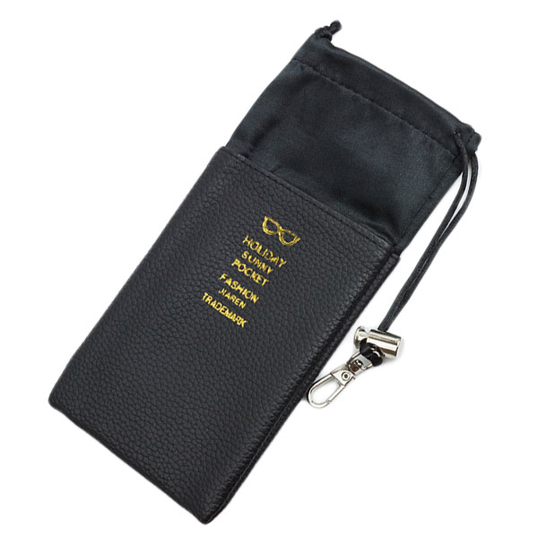 メガネケース ポーチ ナスカン付き PUレザー 眼鏡入れ 巾着 保護