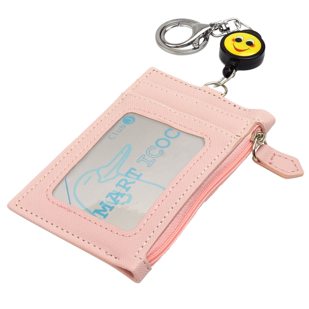 ニコちゃん パスケース ICカードケース 定期入れ 伸縮可能 リール付き