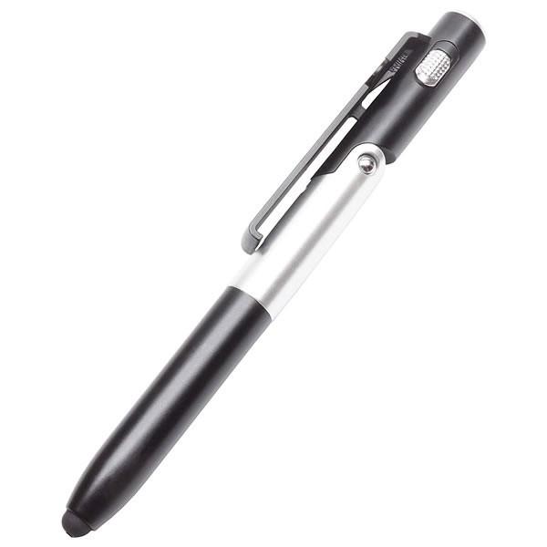 4in1 多機能ペン ボールペン タッチペン LEDライト スマホスタンド 文具 筆記 スリム ペンライト｜vogel｜02