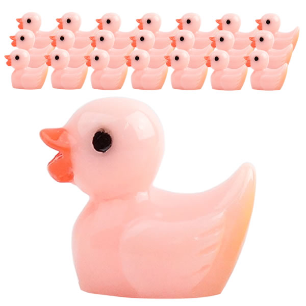 21個入 7色 アヒル 3D デコパーツ アニマル 小さい デコレーション