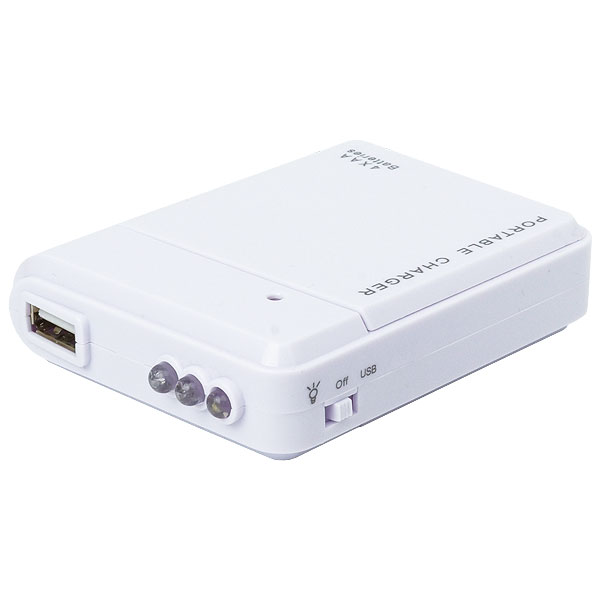 電池式 モバイルバッテリー LEDライト 単3形電池 USB出力 携帯 防災