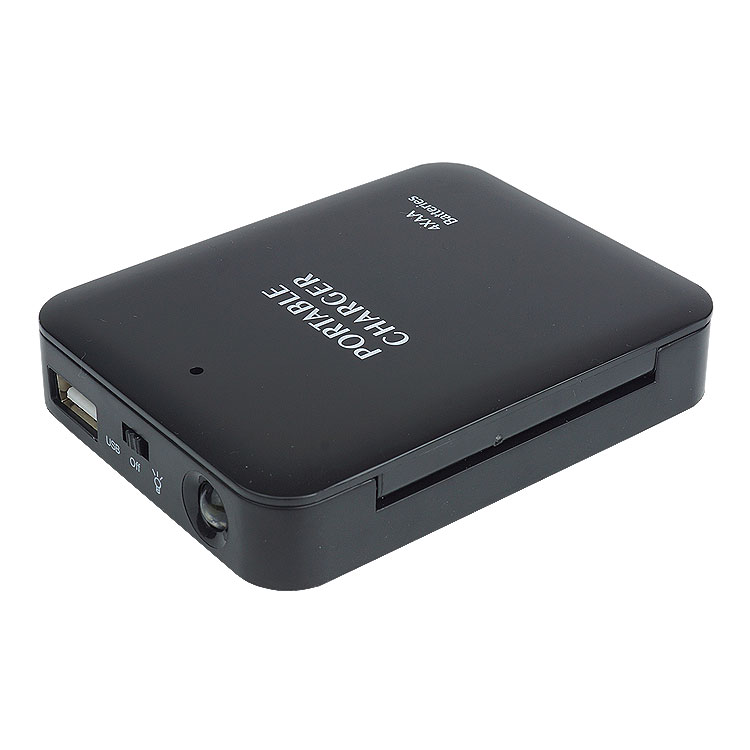 乾電池式 モバイルバッテリー LEDライト 単3形電池 USB出力 携帯