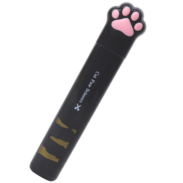 ペン型はさみ 肉球 スティッキールはさみ ネコ 猫 かわいい スティックはさみ ハサミ 細い 短い スリム コンパクト アニマル 文房具  PR-SCISSORS10