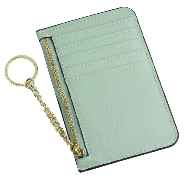 ミニ財布 カードケース コインポケット キーリング付き 薄い 軽い 軽量