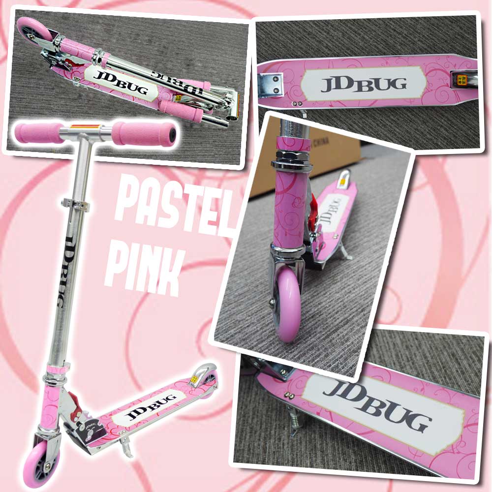 キックボード 子供 大人用 子供用 キックスケーター フット ブレーキ付き JD BUG MS-101A-GIRL 当店限定 女の子 パステル スタンド付 誕生日 関連画像1