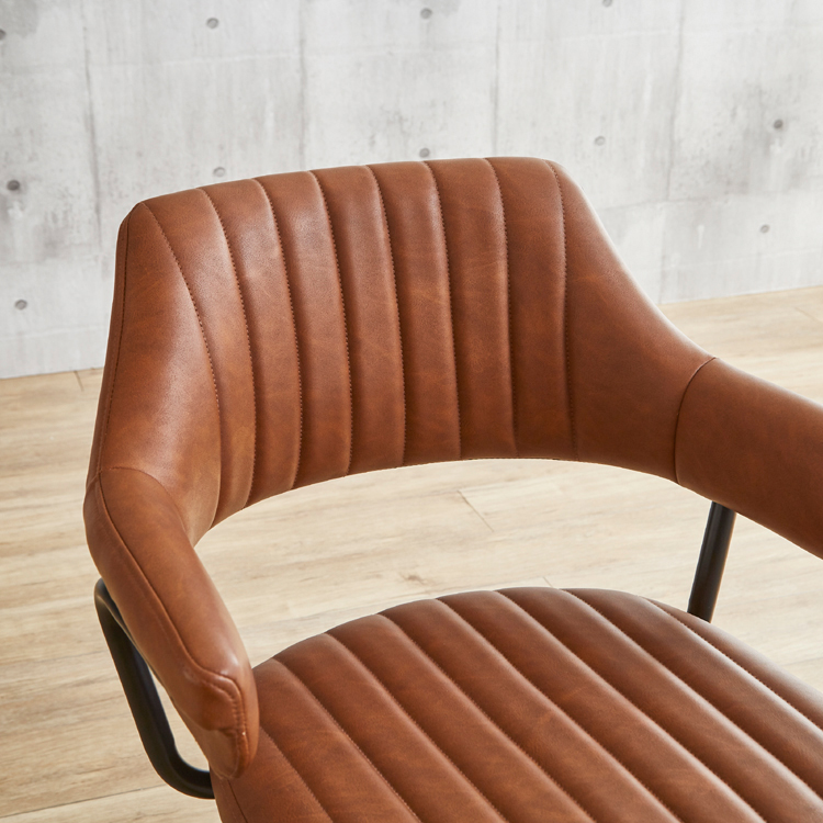 カウンターチェア バーチェア 背もたれ付き 肘付き 回転 昇降式 座面高