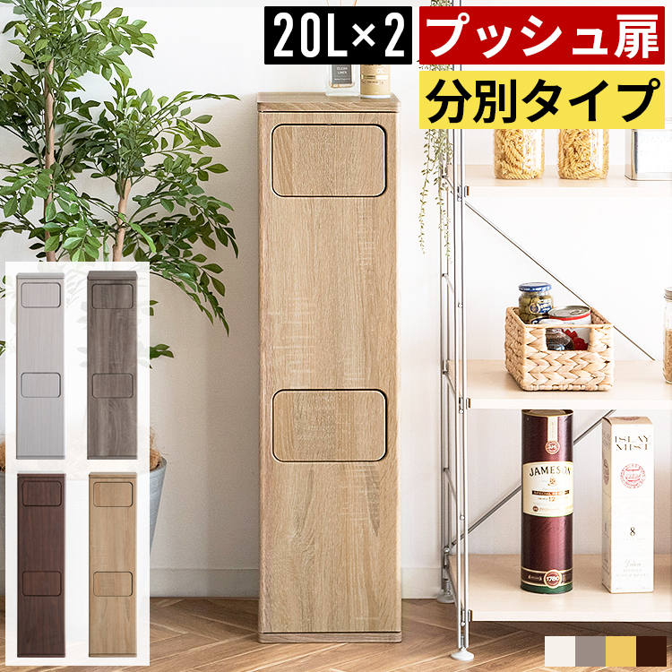 ゴミ箱 ごみ箱 ダストボックス 20L 2段 分別 スリム 薄型 縦型 ふた