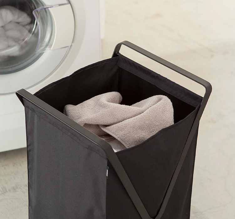 tower ランドリーバスケット タワー 山崎実業 折りたたみ 収納 スリム