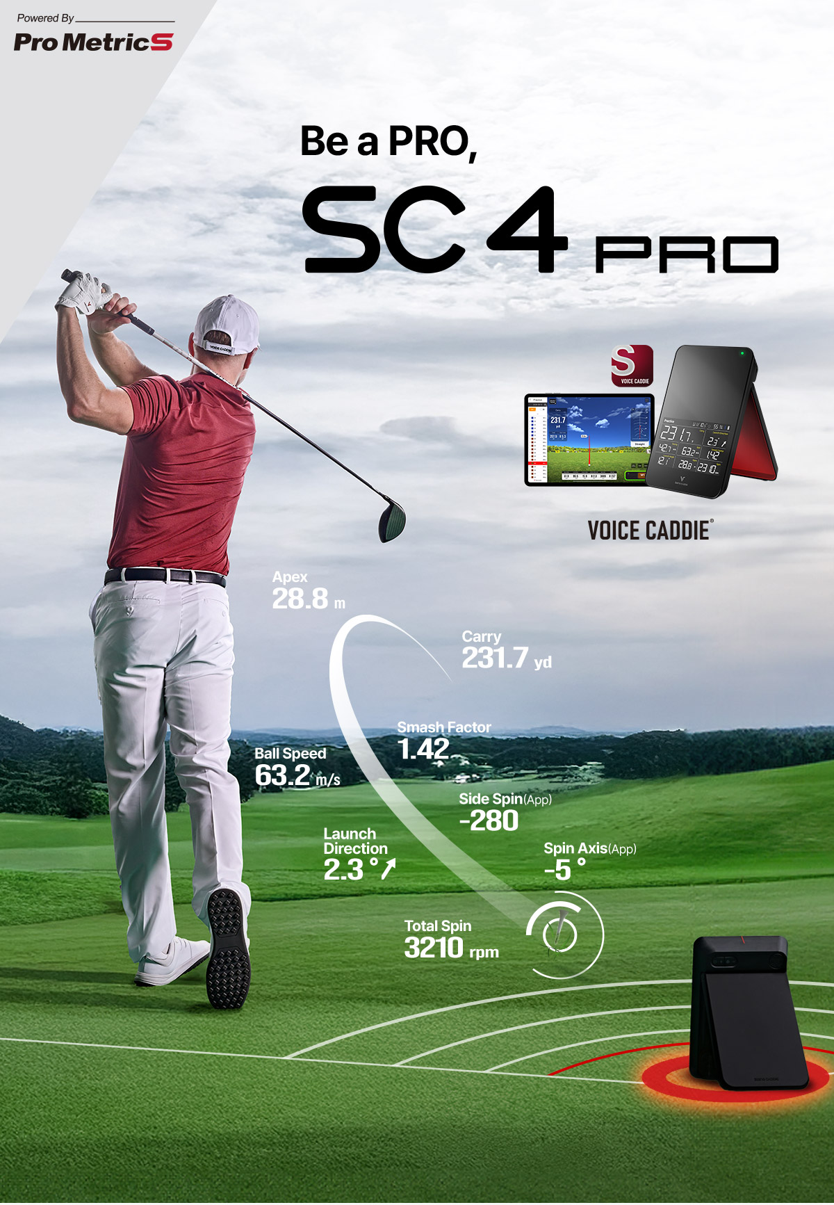 VOICE CADDIE（ボイスキャディ） SC4 PRO 弾道測定器 ゴルフ