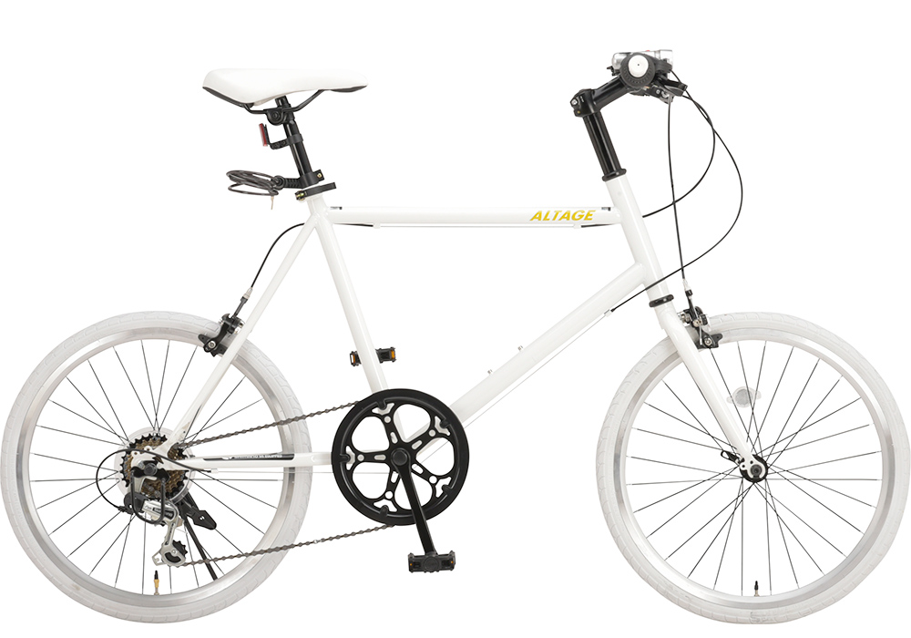 ミニベロ 小径自転車 20インチ シマノ7段変速 Fクイックリリース LED 