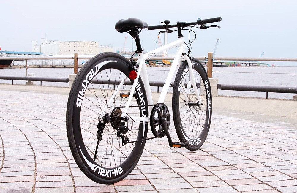 クロスバイク 完成品 自転車 700×28C(約27インチ) シマノ7段変速 軽量 