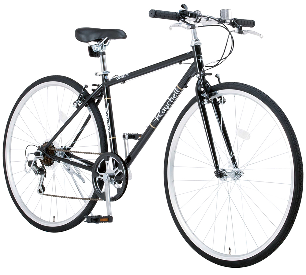 クロスバイク 自転車 700×28C シマノ7段変速 Vブレーキ LEDライト 