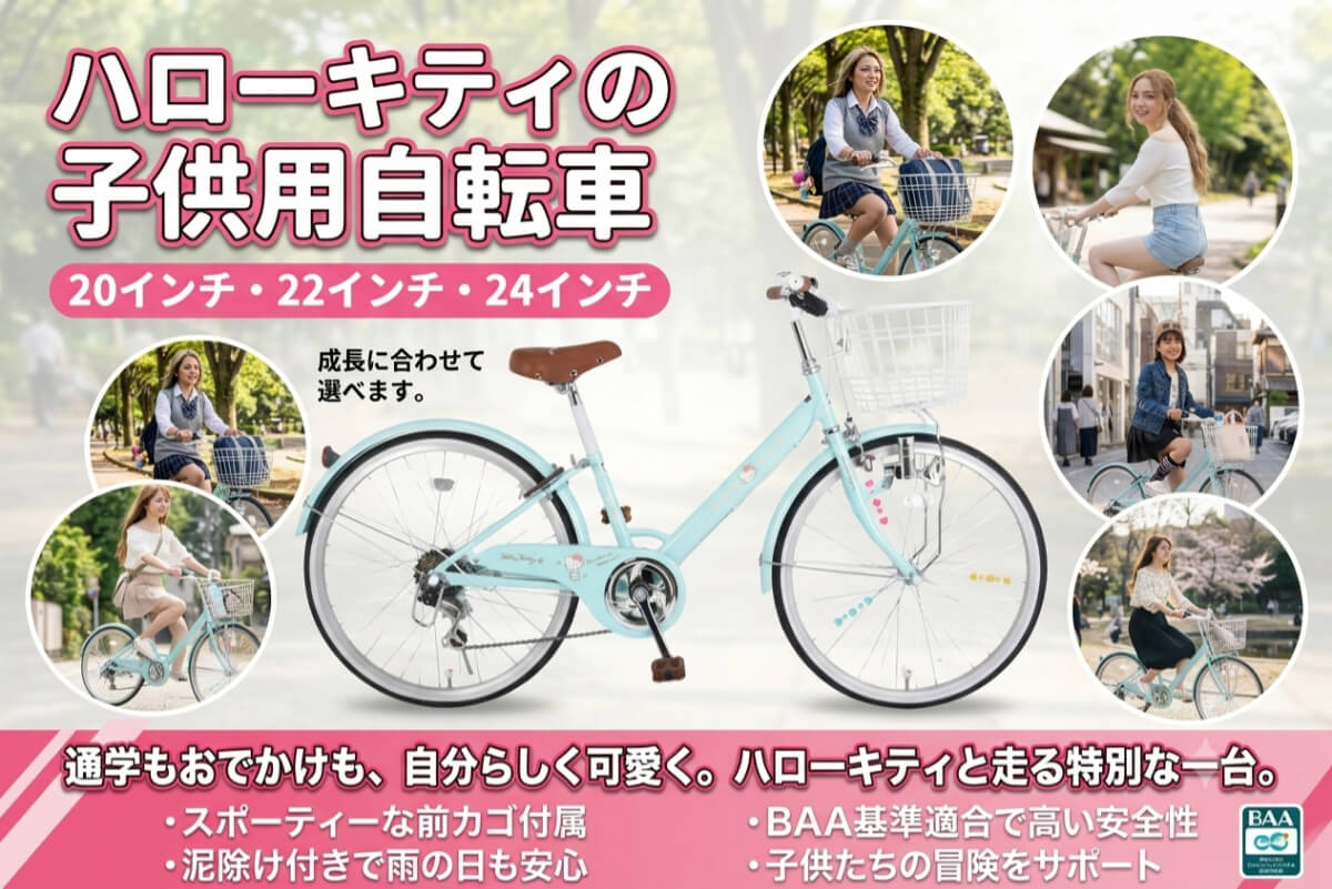 sanrio（サンリオ） ハローキティ BAA基準適合 子供用自転車 20インチ