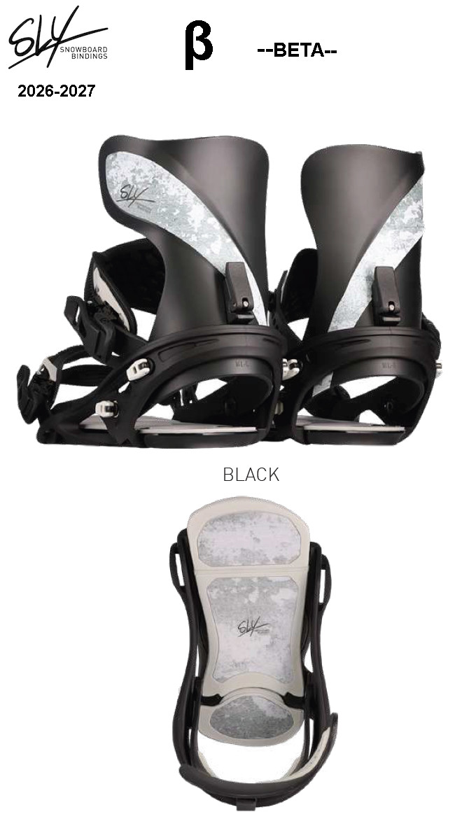 特典付き 26-27 SLY スライ ビンディング β BETA ベータ グラトリ専用 バインディング フラックス スノーボード 正規販売店 SLY SNOWBOARD BINDINGS 2026-2027 | SLY | 01