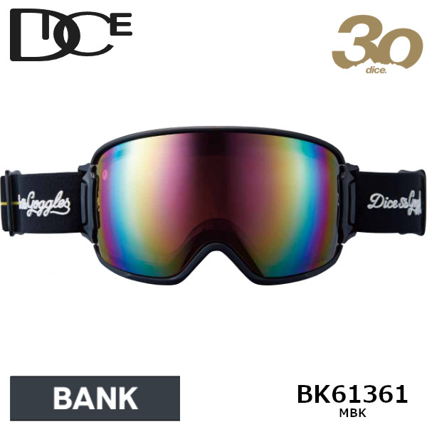 特典付き 26-27 DICE ダイス ゴーグル BANK バンク BK61361 Polarized Pink/Pastel Pink Mirror フォトクロミック 偏光ミラー レンズ スノーボード 2026-2027 | BANK