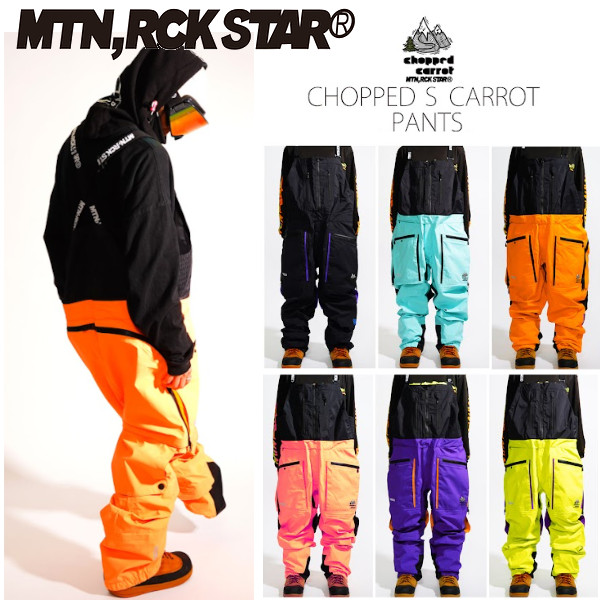 26-27 MTN ROCK STAR マウンテンロックスター CHOPPED S CARROT PANTS チョップド S キャロット パンツ ビブパンツ スノーボード MOUNTAIN ROCK STAR 2026-2027