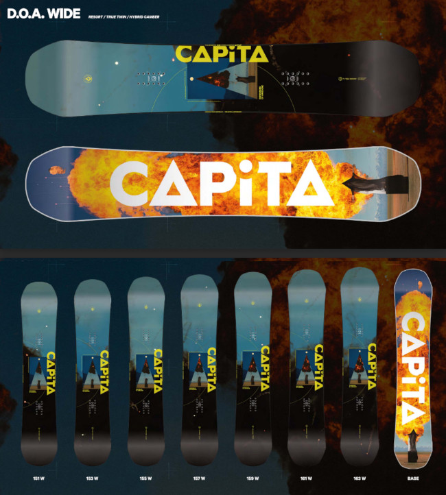 [特典付き] 24-25 CAPITA キャピタ スノーボード D.O.A. WIDE ディーオーエー DEFENDERS OF AWESOME  DOA SNOWBOARD 正規販売店 2024-2025