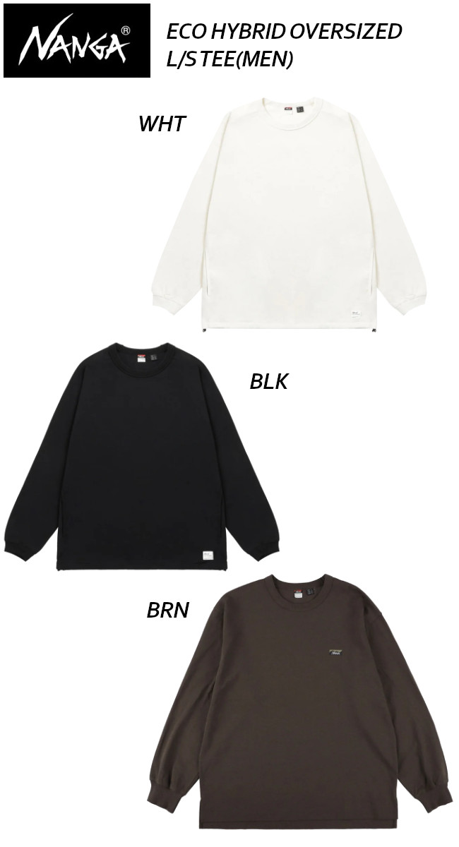 NANGA ナンガ ECO HYBRID OVERSIZED L/S TEE MEN エコ ハイブリッド オーバー サイズ ロングスリーブ TシャツNANGA DOWN WEAR 2026 モデル 正規販売店 関連画像1