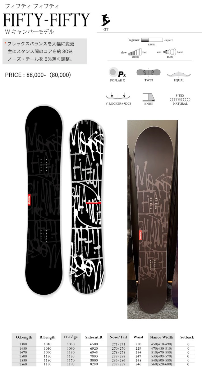 モス（MOSS） 特典付き 26-27 MOSS SNOWBOARDS スノーボード FIFTY