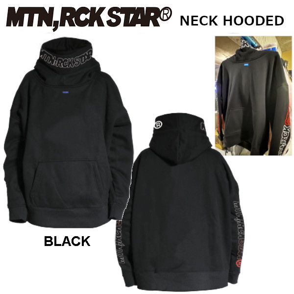 ご予約商品 MTN.ROCK STAR マウンテンロックスター NECK HOODED ネックフーディ パーカー スノーボード 正規販売店 SNOWBOARD MOUNTAIN ROCK STAR 26-27