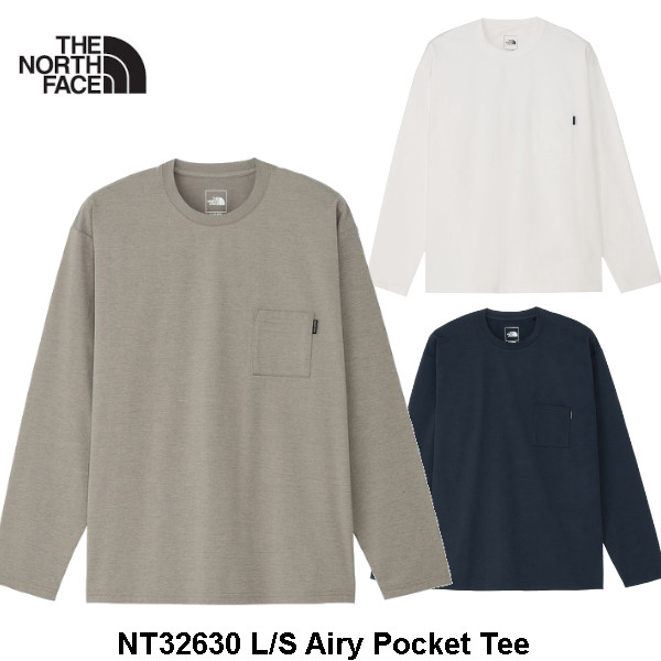 The North Face ザ・ノース・フェイス L/S Airy Pocket Tee NT32630 ロングスリーブ エアリー ポケット ティー ロンT ノースフェイス 正規品取扱店 メール便発送 | THE NORTH FACE
