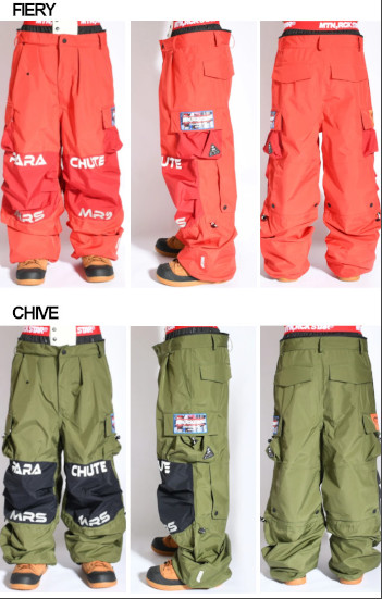 25-26 MTN.ROCK STAR マウンテンロックスター PARACHUTE PANTS FIERY L
